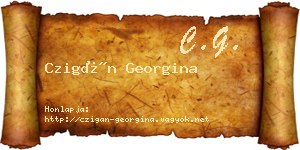 Czigán Georgina névjegykártya