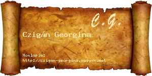 Czigán Georgina névjegykártya